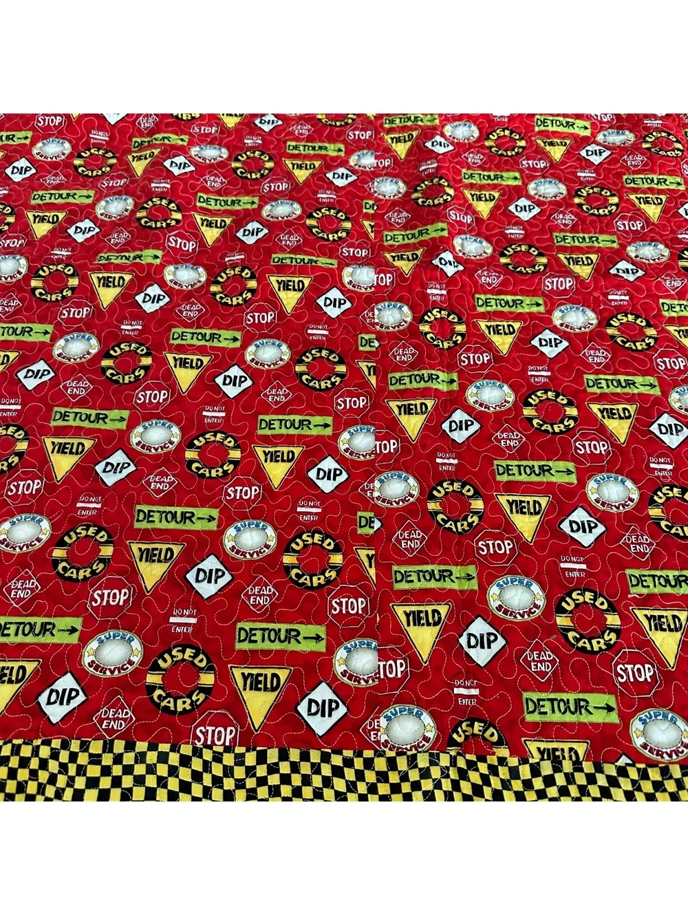handmade Boys Cars Racing Track Quilt